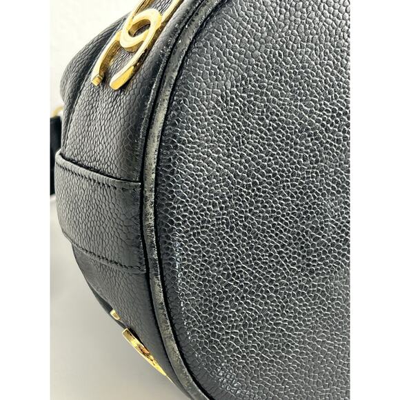 Chanel Vintage Black Caviar Drawstring Shoulder Bucket Bag - Picture 10 of 16